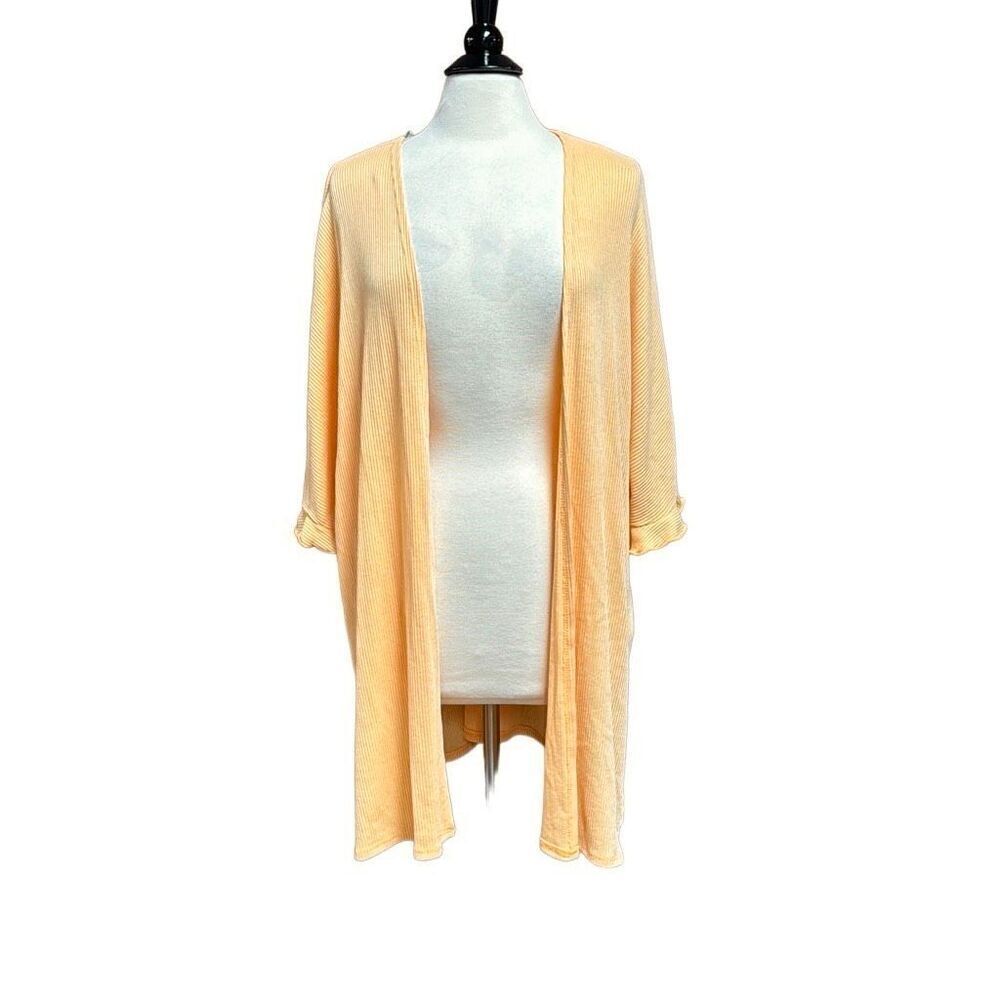 HoneyMe Curvy Tangerine Ribbed Cardigan Size XL NEW